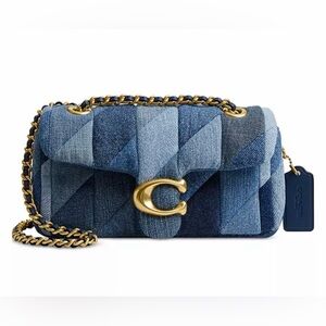 Coach Quilted Tabby 20 Patchwork Denim Shoulder Bag